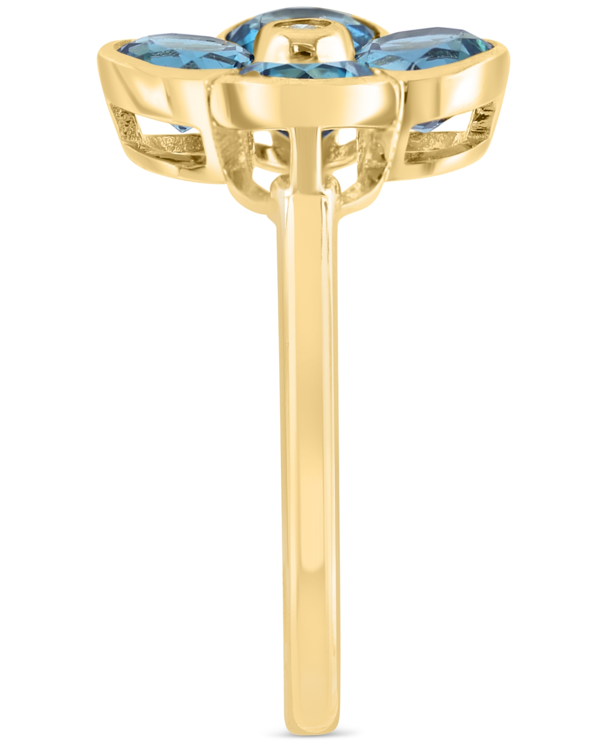 Effy Collection Effy Citrine (2-1/6 Ct. T.w.) & Diamond Accent Flower Statement Ring In 14k Yellow Gold (also In Blu