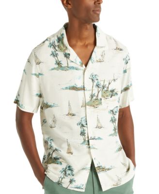 Nautica - Men's Printed Short Sleeve Shirt