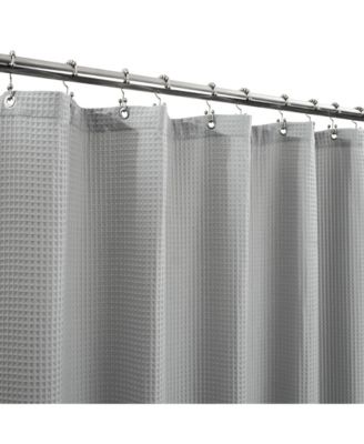 Cotton Blend Soft Waffle Weave Shower Curtain