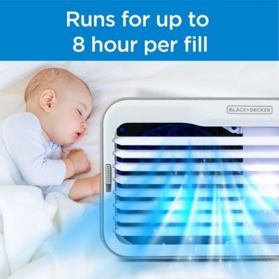 BLACK+DECKER Desktop Air Cooler, Personal Portable Fan with 3-Speeds, Evaporative Air Cooler with 0.5L Water Tank