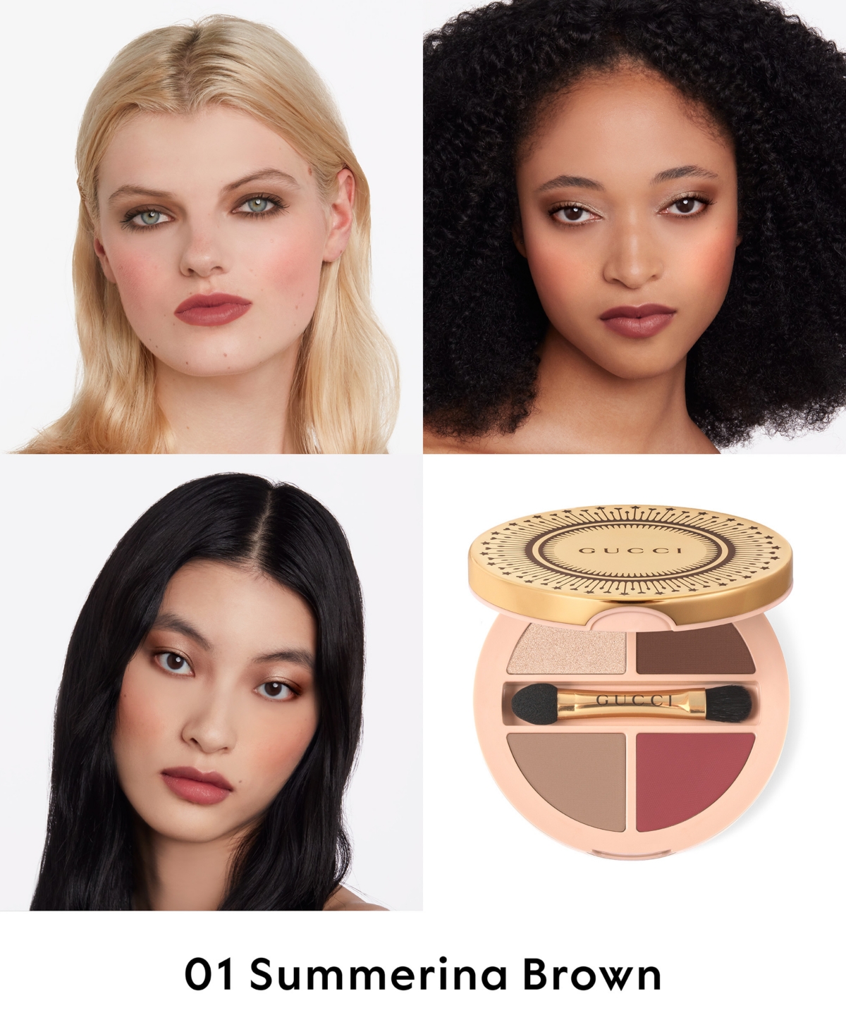 Gucci Palette De Beaute Quatuor Eyeshadow Palette In 01 - Summerina Brown