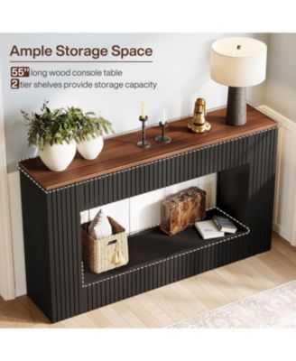 55-Inch Wood Modern Storage Console &amp;#x2013; TV Stand