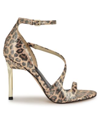 Women's Shimmy Asymmetrical High Stiletto Sandals