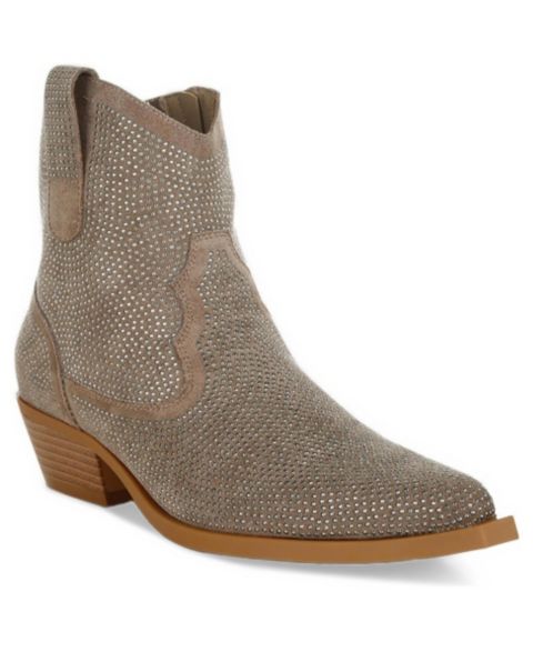 Женские ботинки Rag & Co Costello Rhinestones Embellished Cowboy, цвет: Бежевый / Хаки