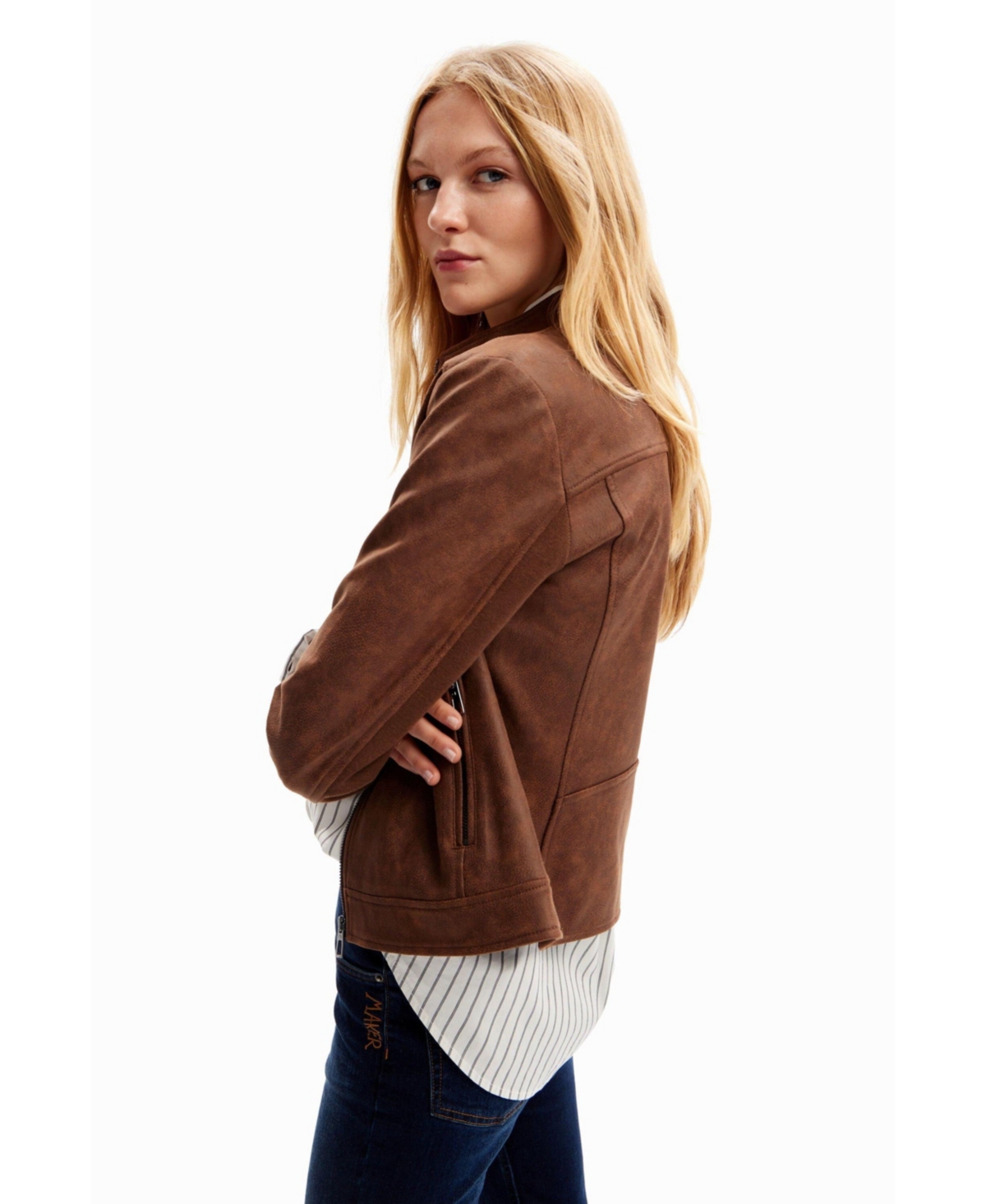 Desigual Women's Slim biker jacket
