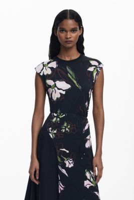 Women's Asymmetric floral dress