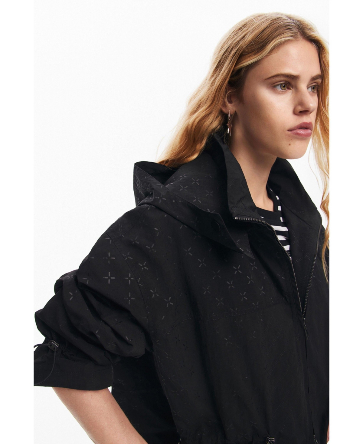Desigual Women's Waterproof parka hood