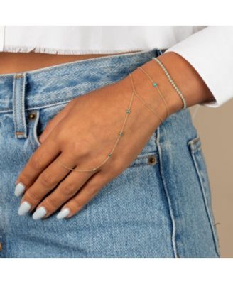 Turquoise Tennis Bracelet 14K