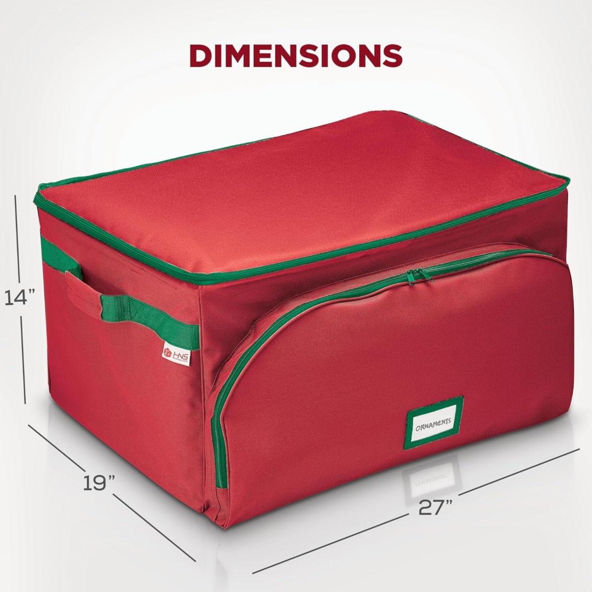 Florida Brands Christmas Ornament Storage Box with 3 Trays Holds Up to 72-4 Inch Ornaments