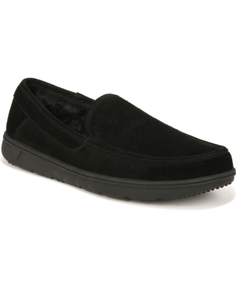 Мужские тапочки Vionic Gustavo Slip On Slippers, цвет: Чёрный замшевый