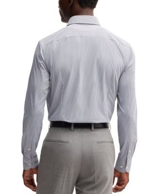 Men's Striped Slim-Fit Performance-Stretch Shirt