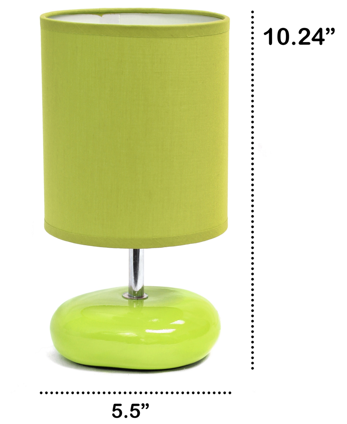 Creekwood Home 10.24" Traditional Mini Round Rock Table Lamp In Green