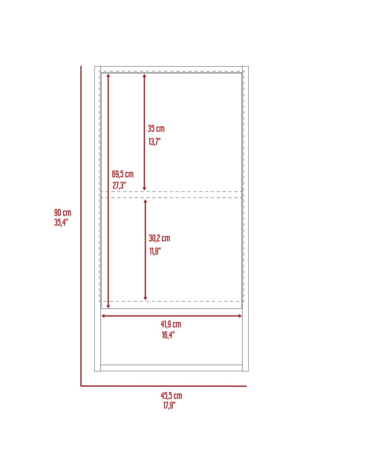 Depot E-Shop Palermo Medicine Single Door Cabinet, Two Interior Shelves, One External Shelf