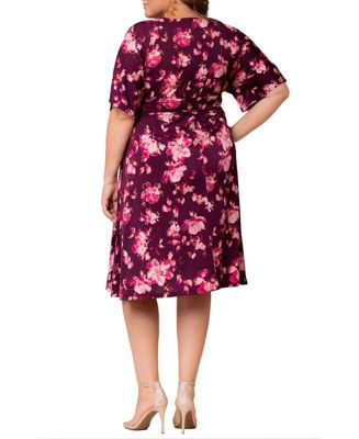 Plus Size Gia A-Line Midi Dress with Pockets