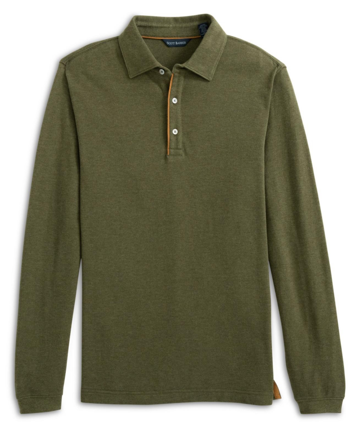 Scott Barber Men's Cotton/Wool Pique Polo