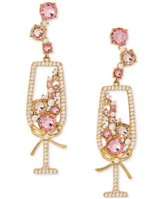 AJOA - 18k Gold-Plated Mixed Stone Champagne Glass Drop Earrings