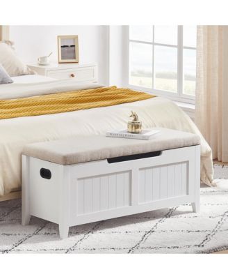 42'' Storage Bench - Wooden Toy Chest with Seating and 2 Safety Hinge, Storage Chest Flip-Top Storage Trunk