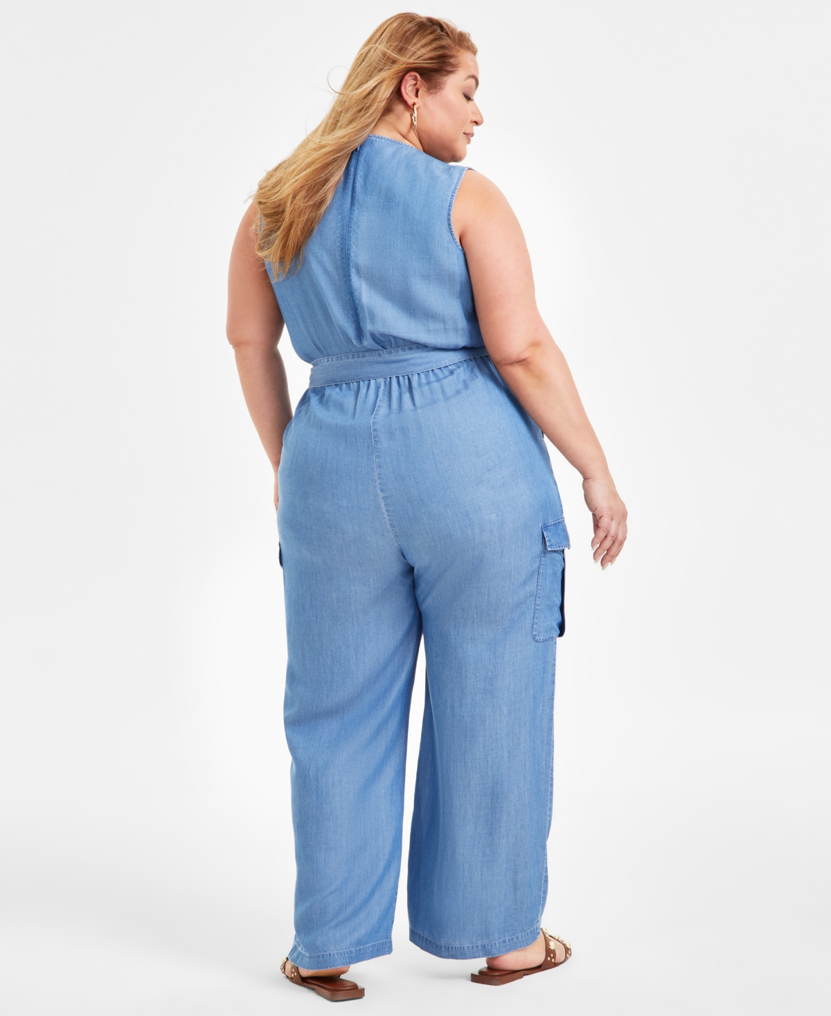 I.n.c. International Concepts Plus Size Utility Jumpsuit, Exclusively at Macy's