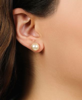 Faux Cultivated Pearl Stud Earrings