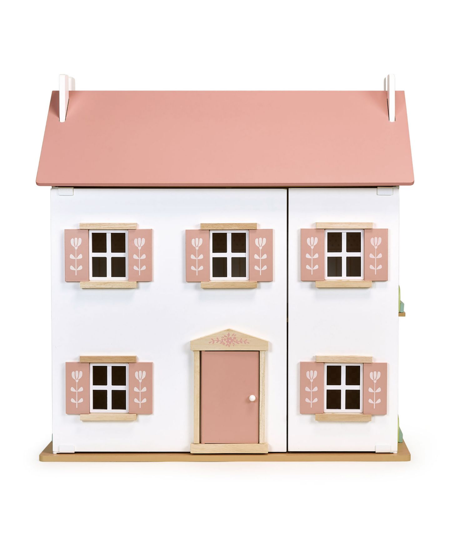 Двухэтажный деревянный кукольный домик Mentari Toys Clover, 60 x 33.5 x 62.5 см, 3+ — фото 2