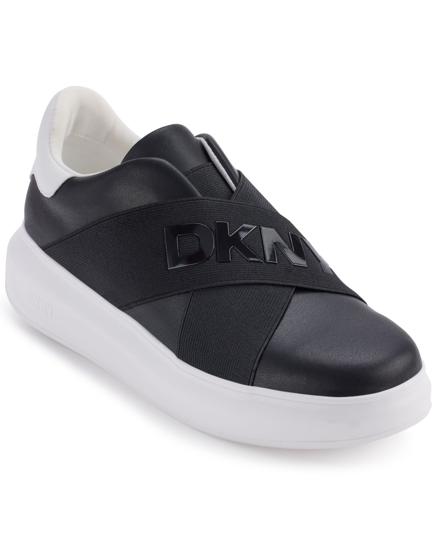 Женские кроссовки DKNY Jaye Slip-On, цвет: Чёрный / Белый — фото 1