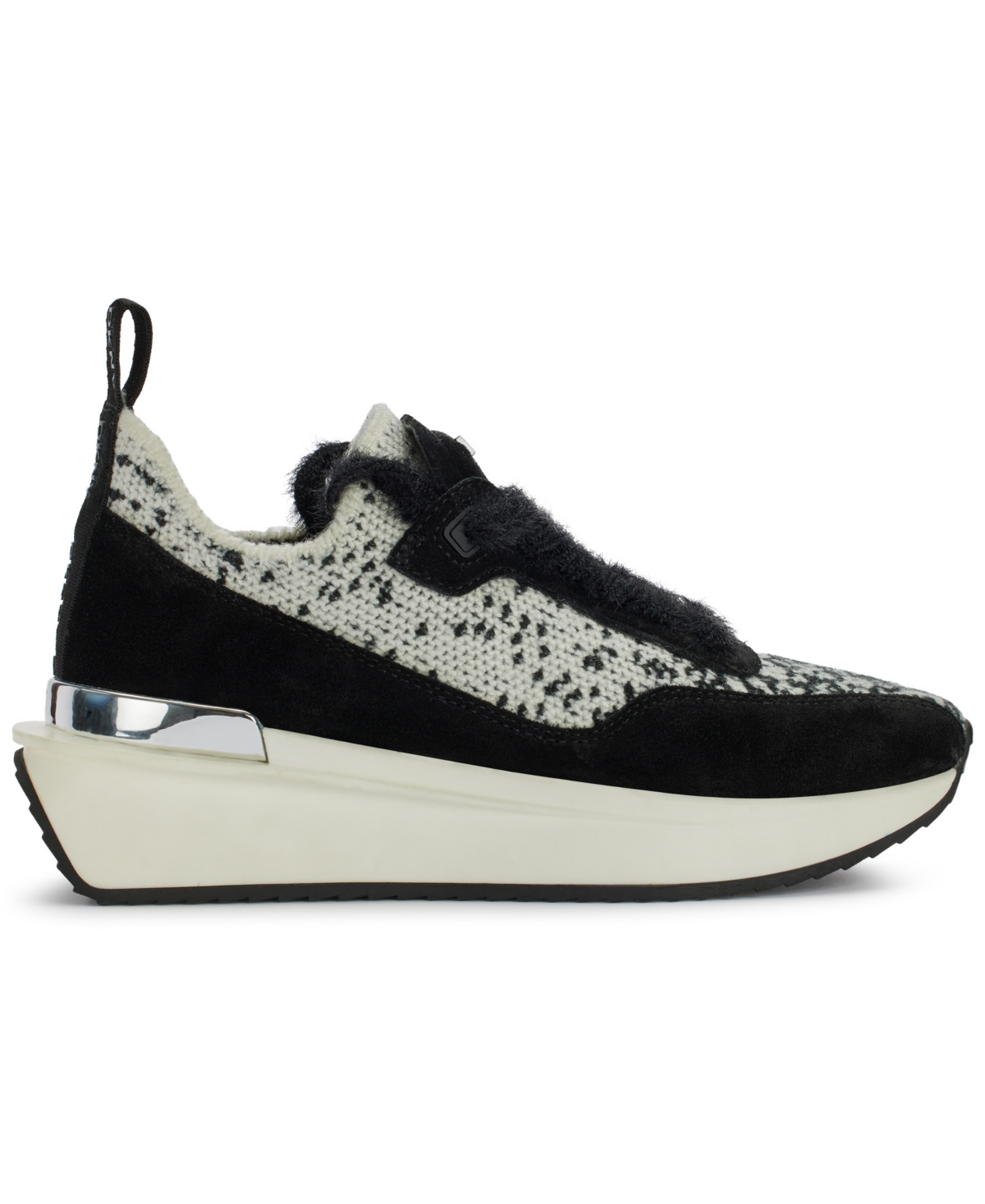 Dkny Aveline Wedge Sneaker In Black,off White