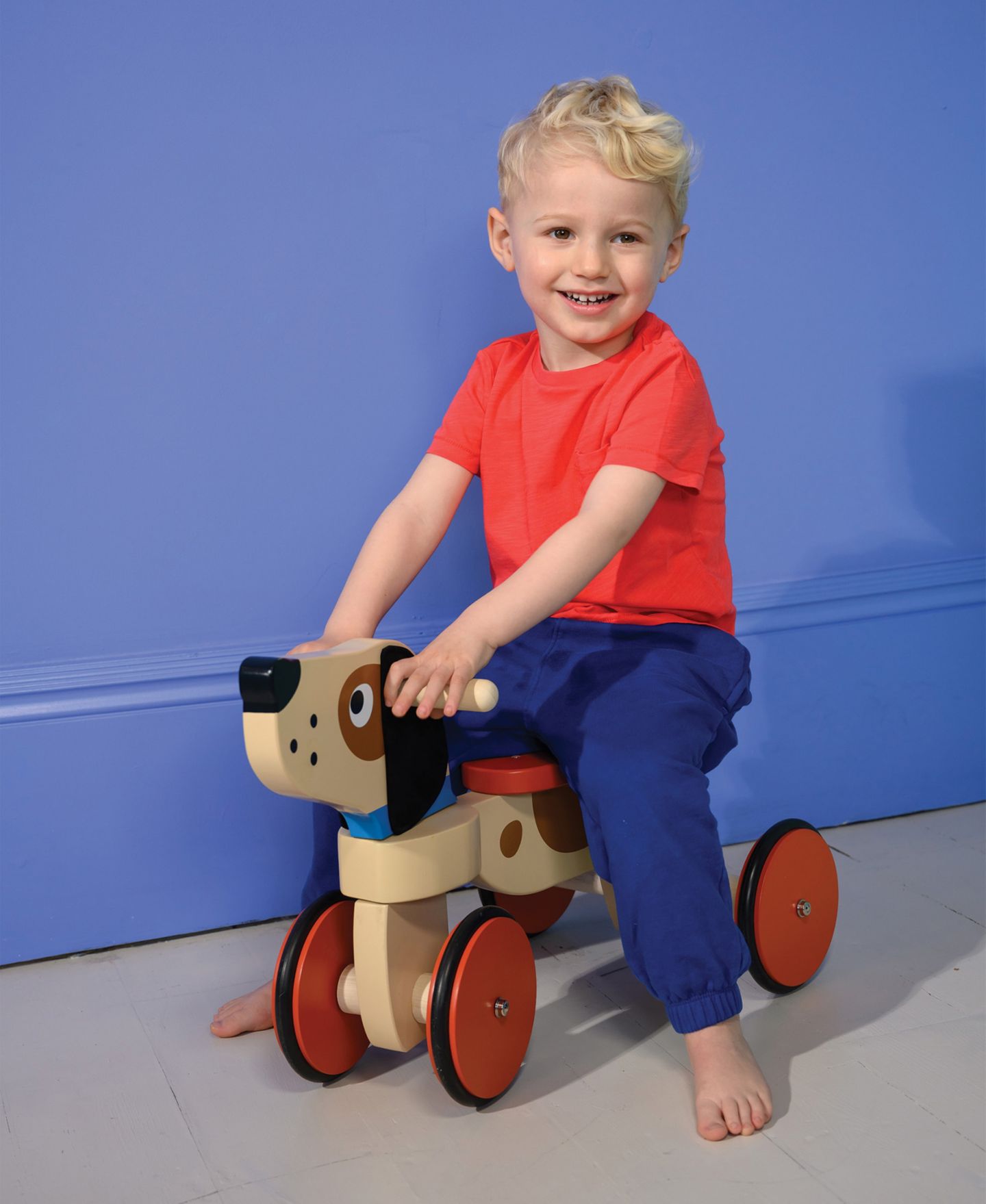 Детская игрушка Mentari Toys Wooden Ride On Puppy with Anti-Skid Wheels, Ages 3+ — фото 6