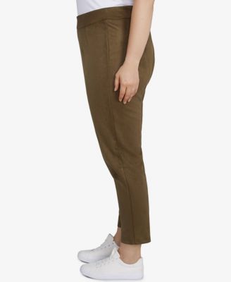 Plus Size Spice It Up Solid Faux Suede Pants