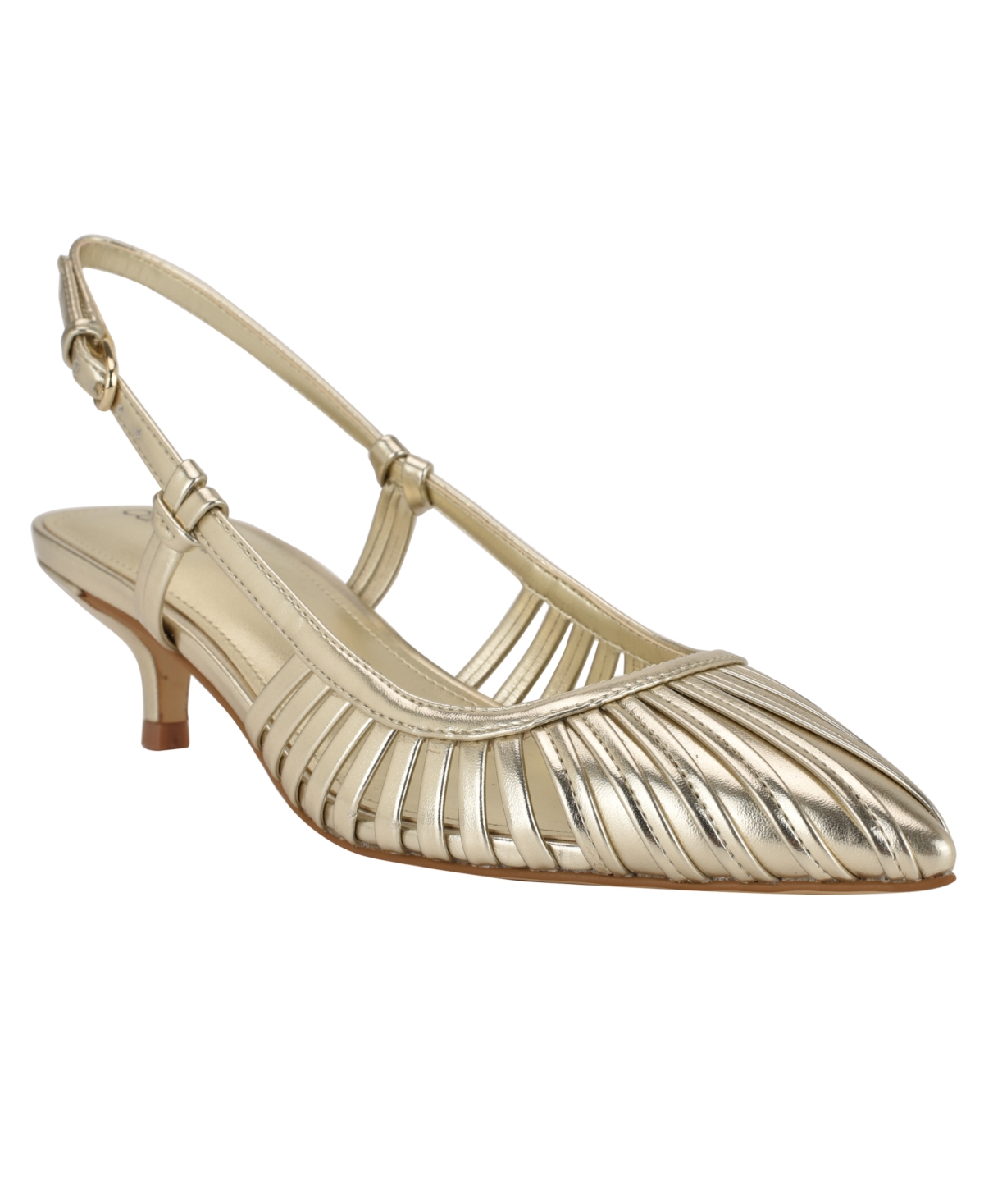 Calvin Klein Women's Movella Kitten Heel Slingback Pumps In Gold
