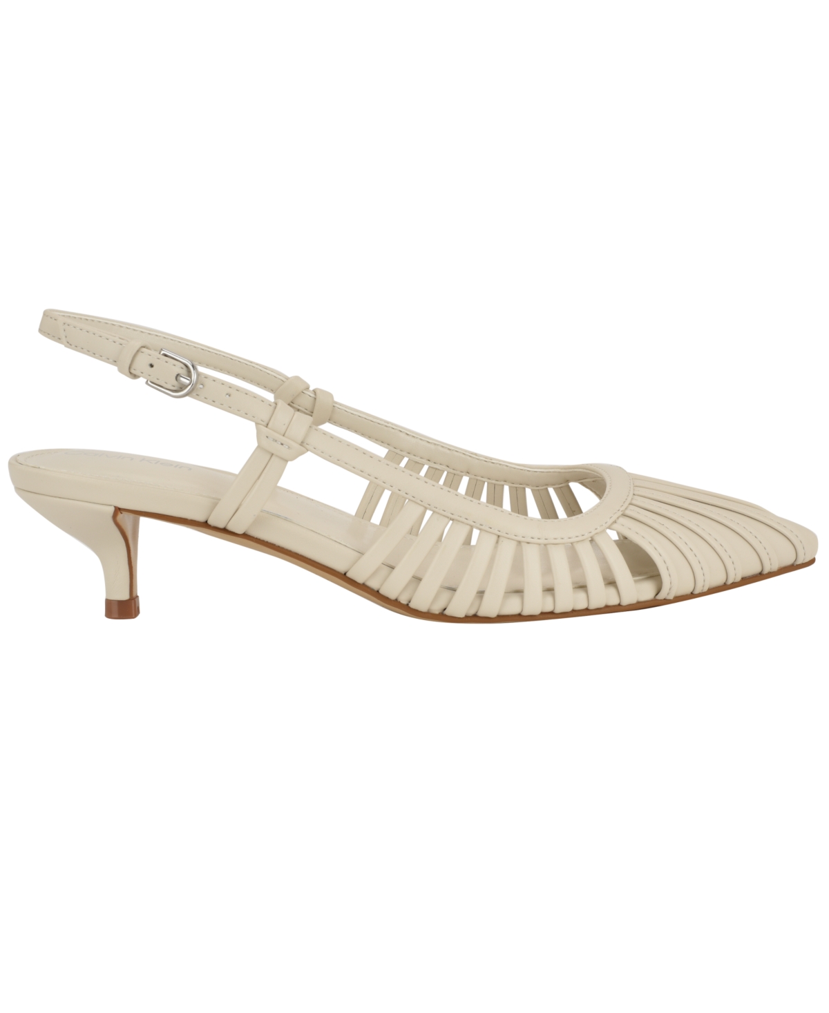 Calvin Klein Women's Movella Kitten Heel Slingback Pumps In Ivory
