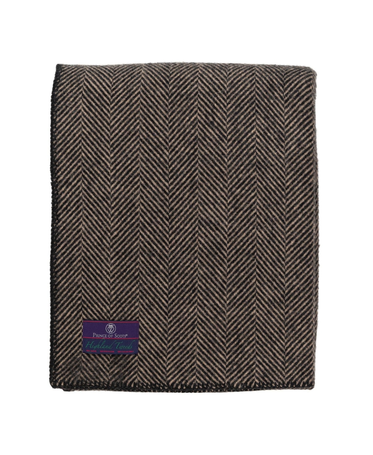 Prince Of Scots Highland Tweeds Big Throw, 59" X 80" In Black