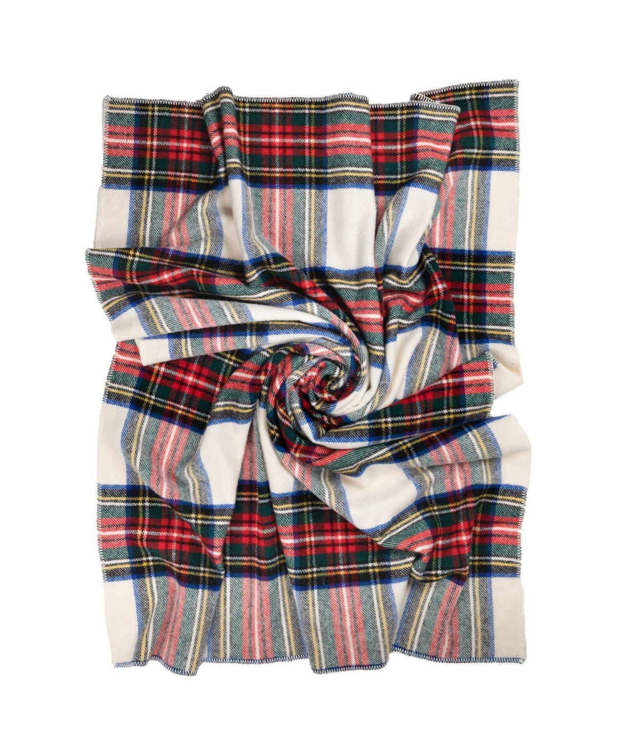 Prince Of Scots Highland Tweeds Big Throw, 59" X 80" In Red White