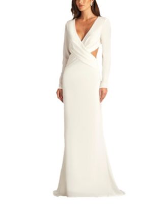 今話題の！【Tadashi Shoji】radley long sleeve cut out dress Radley Long Sleeve Cutout Gown | Tadashi Shoji