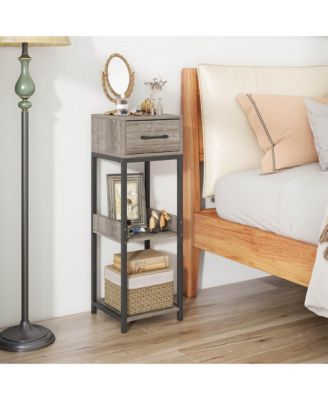 1 Pack 3 Tier Indoor Tall Plant Stand with Drawer Anti-tipping Devices Display Shelf