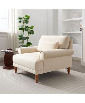 Mirod Elegant Circular Armrests, Ergonomic Lumbar Support, Vintage Roman Column Legs, Luxurious Large Size, Enhances Living Room Aesthetics, for Living room, Bedroom and study