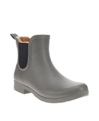 Womens Delridge Faux Fur Chelsea Rain Boot