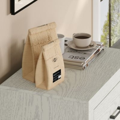 Brown Wood Accent Storage Dresser Organizer With 5 Drawers