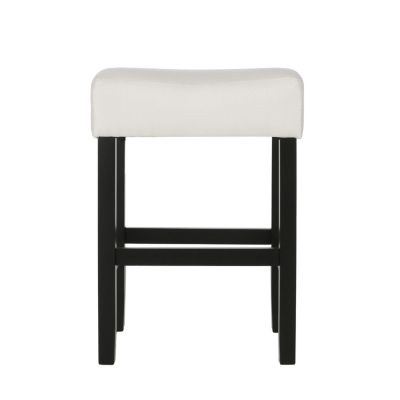 Set Of 2, 26.75" Backless Leather Counter Height Barstool