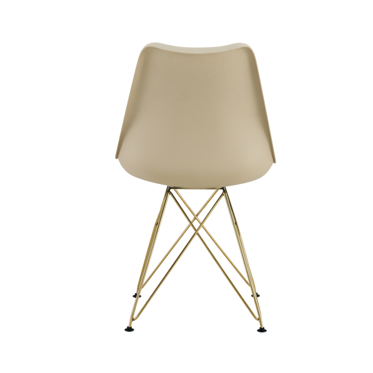 Streamdale Furniture Modern Dining Chairs with Shell Lounge Plastic Seat and Golden Steel Legs Kitehcn chairs meeting room chairs living room, Set of