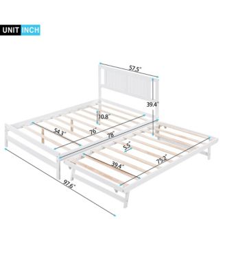 Platform Bed with Adjustable Trundle for Versatile Sleep Solutions and Space Efficiency