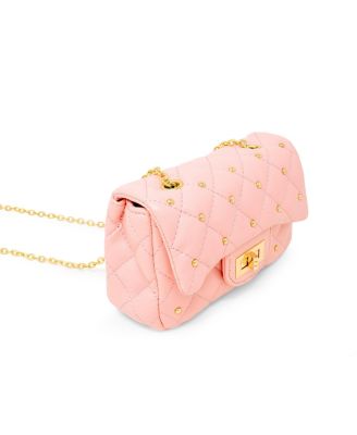 Girls Classic Quilted Stud Handbag