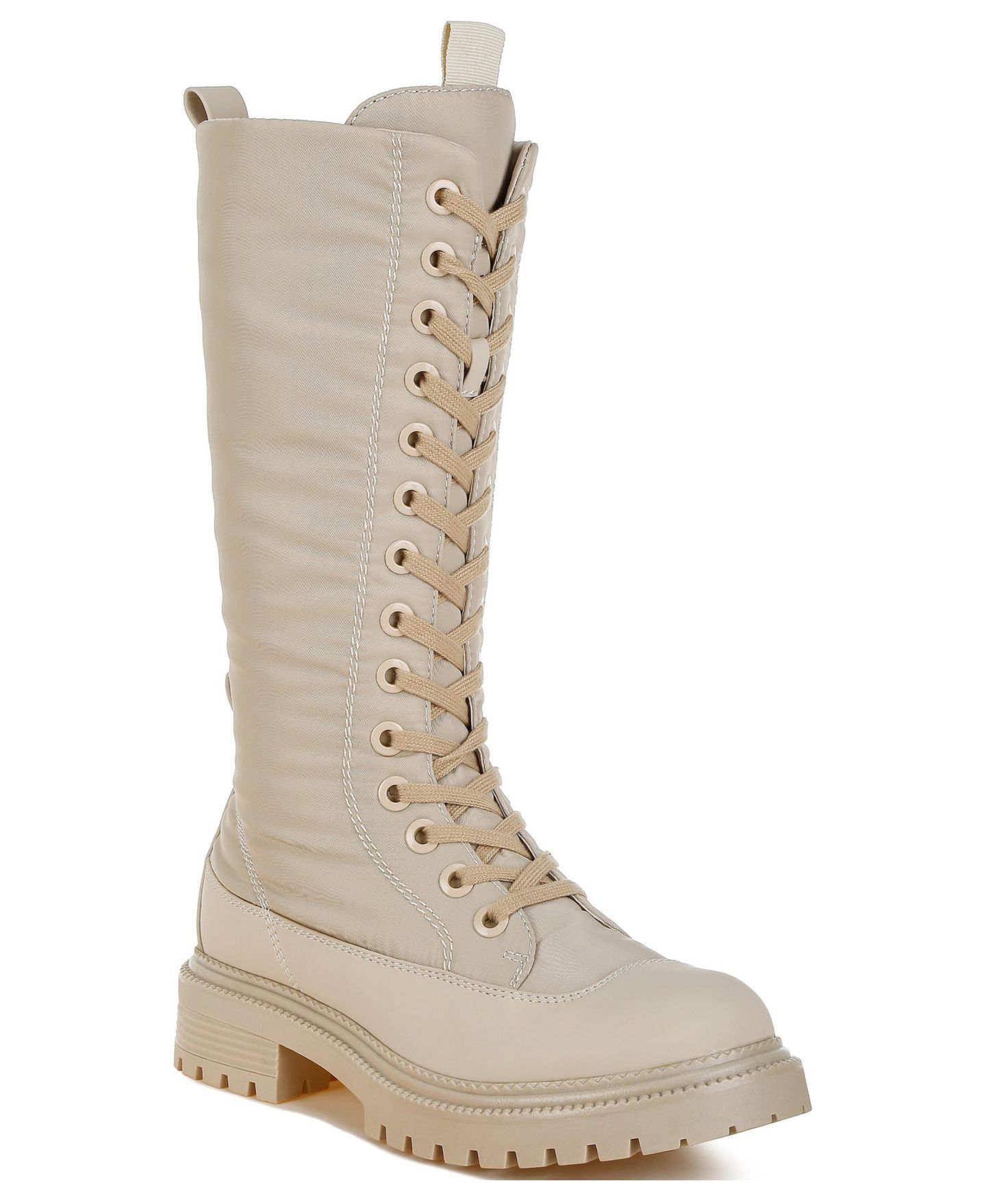 Женские ботинки London Rag Argi Anti-Skid Lace-Up Combat, цвет: Бежевый гладкий — фото 3