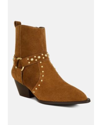 Rodeo Studded Suede Ankle Boots