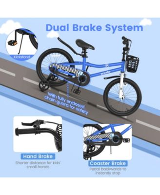 18 Feet Kids Bike with Removable Training Wheels-Navy