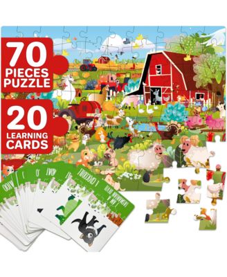 70 Pieces Search & Find Riddle Kids Puzzles 4-6 Years Old