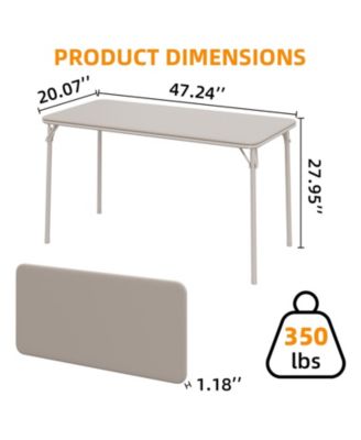 5-Piece Card Table Set,Folding Card Table and Chair Set of 5 Portable with Padded Tabletop