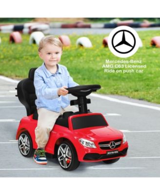 3-in-1 Mercedes Benz Ride-on Toddler Sliding Car-Red