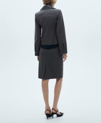 Women's Pinstripe Pencil Skirt