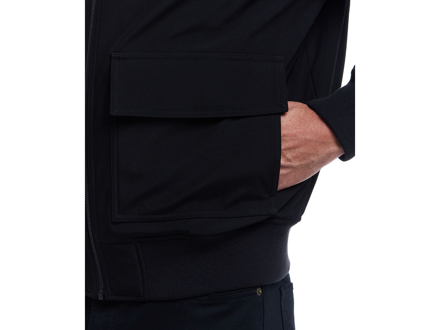 Мужская куртка Weatherproof Flex Tech Bomber, цвет: Чёрный — фото 9