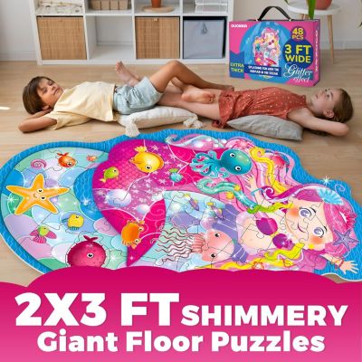 2x3 Feet Giant Shaped Glitter Floor Puzzles for Kids Ages 3-5